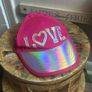 Pink glitter hat
